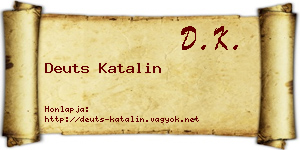 Deuts Katalin névjegykártya
