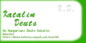 katalin deuts business card